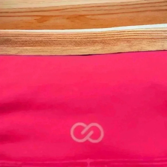 CALIA Hot Pink Scallop Mid Rise Essential 7/8 Athletic Leggings Size Small - Picture 2 of 4